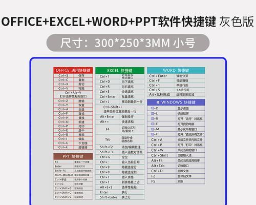 电脑键盘快捷键大全（掌握这些关键快捷键）