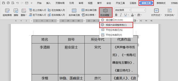 调整表格的行高和列宽方法（简单操作、灵活调整）